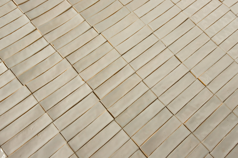 Rectangular Tile Cream Satin Gloss A4HKCE