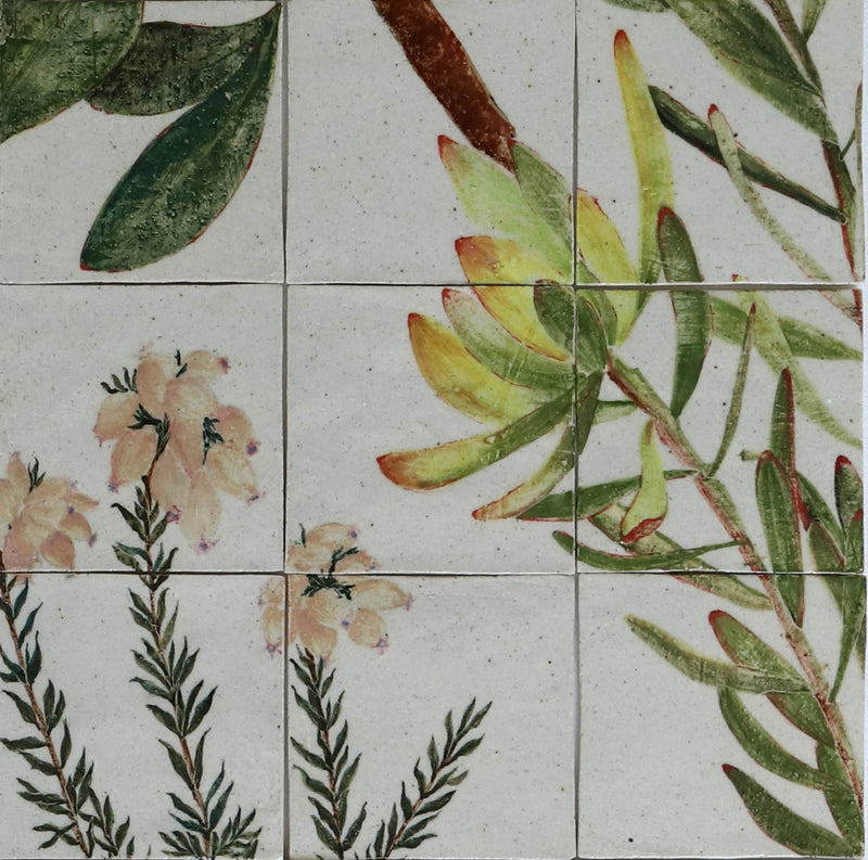 HAND PAINTED FYNBOS AND BIRD MURAL AJRMC9