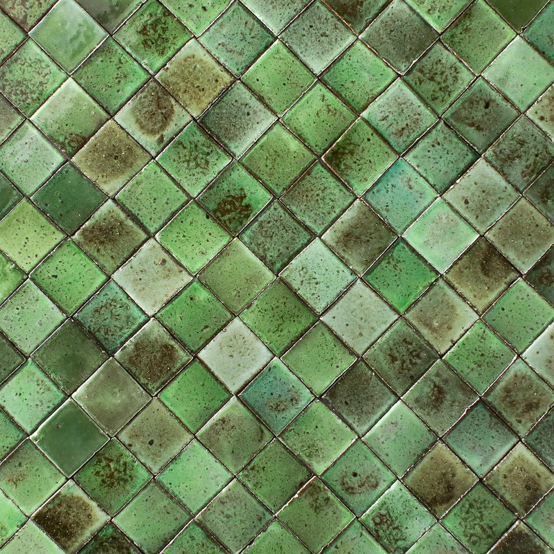 Chunky square tile glassy green AUSQF 1A