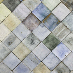 Colour washes on chunky matt square tile BQEZV 1A