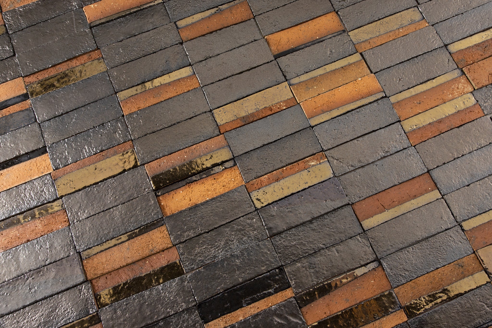 Rectangular Slender Terracotta and Metallic Tile BZNABF 13B – VEELVLAK ...