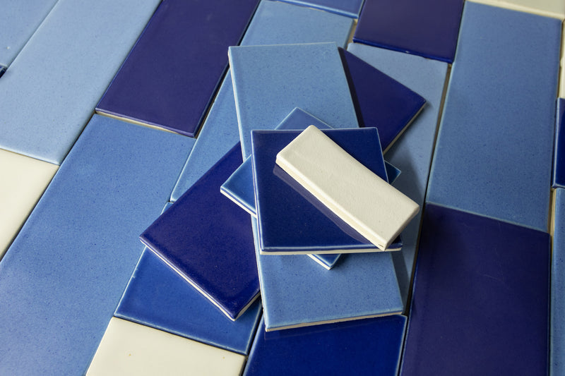 Blue & White Rectangle Tiles C22KLM 5B