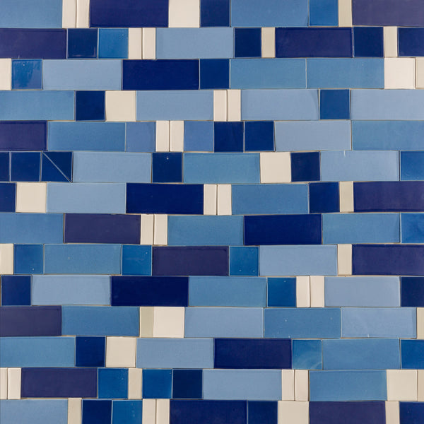 Blue & White Rectangle Tiles C22KLM 5B