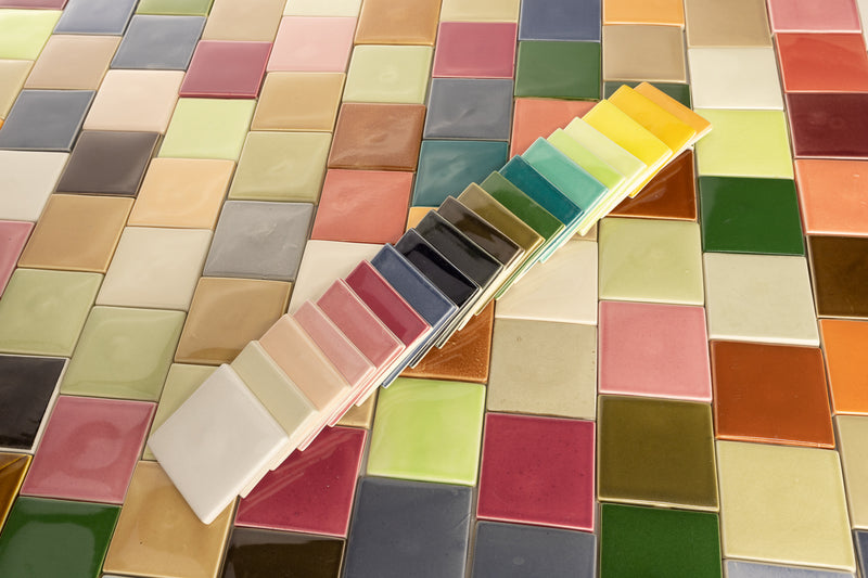 Colourful Blend of Square Glazed Hand-Made Tiles CS966J 8B