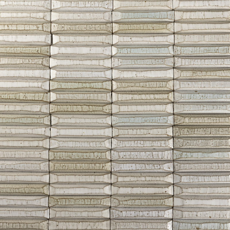 Fluted Faceted Blend Warm Whites Tiles  DFJABB_WS