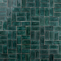 Rectangular Tile Dark Green Glaze DXTWLN 3B