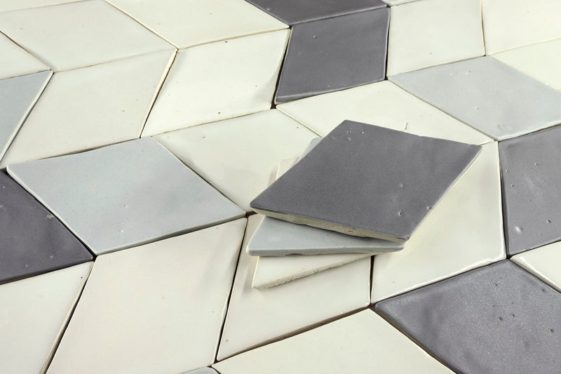Diamond Tile White Grey Charcoal E6BGVP 6A