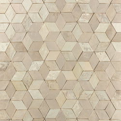 Marbled Diamond Tile Taupe White 4Z7LYJ 5D