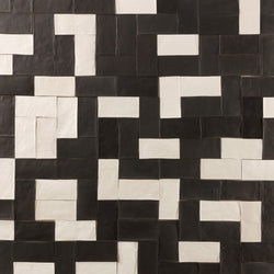 Rectangular Black & White Satin Tile 2PGTRE