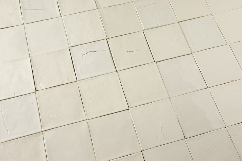 Handmade White Square Tiles EFZTRK 8B