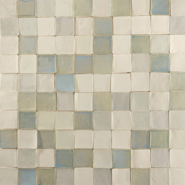 Square Tile Light Grey & Blue Glaze EUP4LH 10A