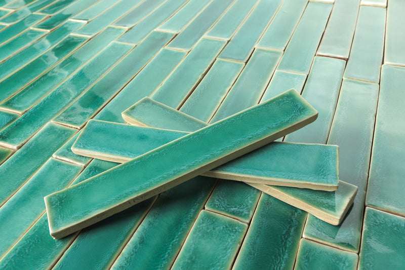 Rectangular Tile Glassy Green FSW567 7A