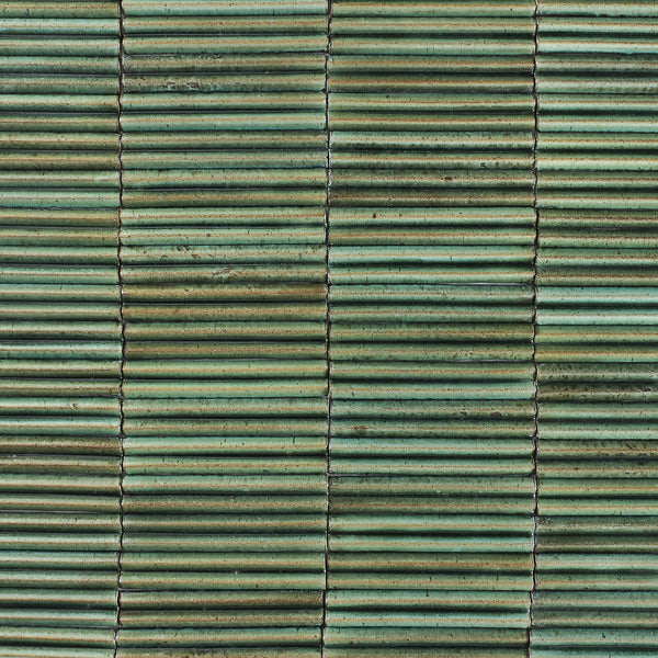 Rectangular 3D W Tile Glassy Green GEHENF 13B