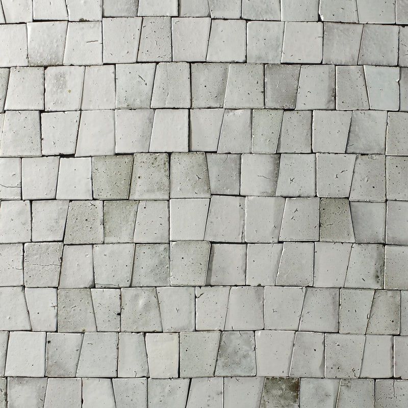 Chunky Trapezoid Tile Matt White HSWEC 6A