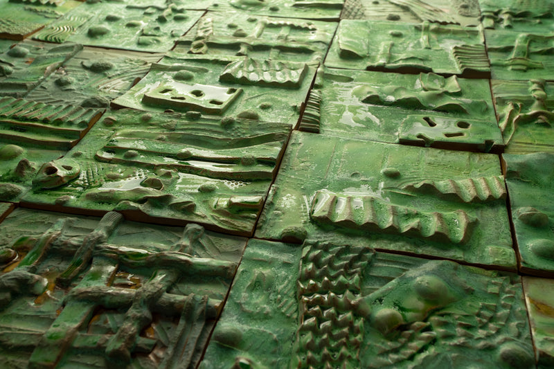 Relief Tile Bright Green Glaze PAEWPD