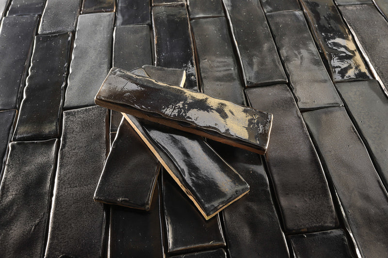 Rectangular Klompie Tile Metallic bronze matt and gloss JQ6FV7 6A