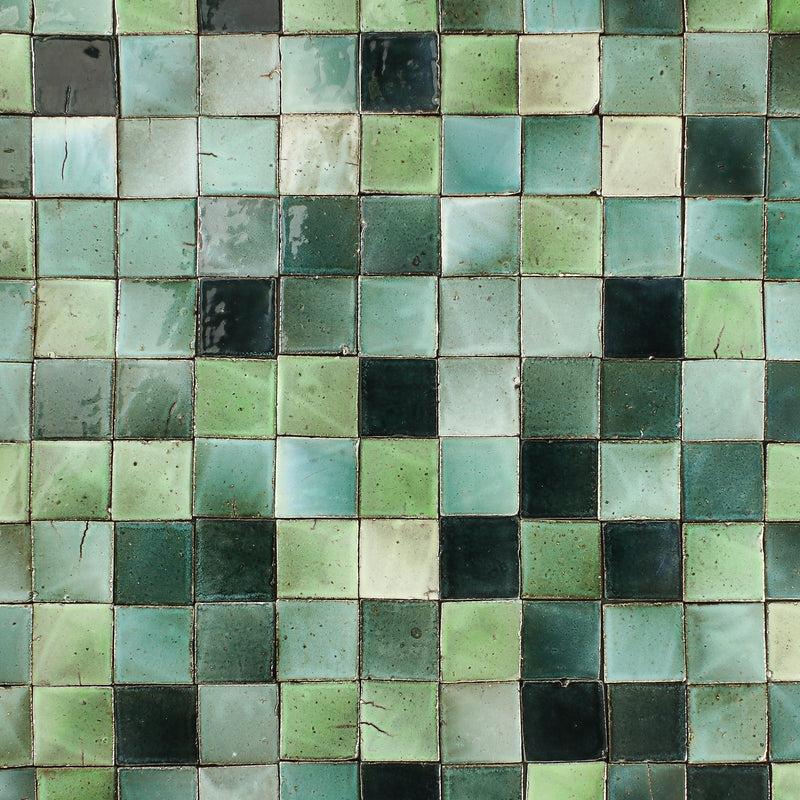 Square Chunky Tile Gloss Greens LNXX6Y 3A