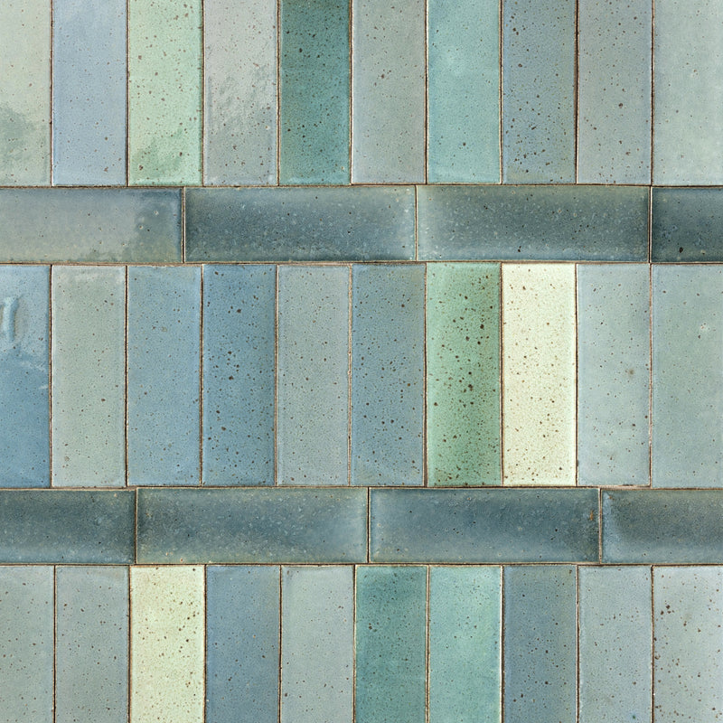 Rectangular Blue Green Glossy Tiles LP4W7G 6C