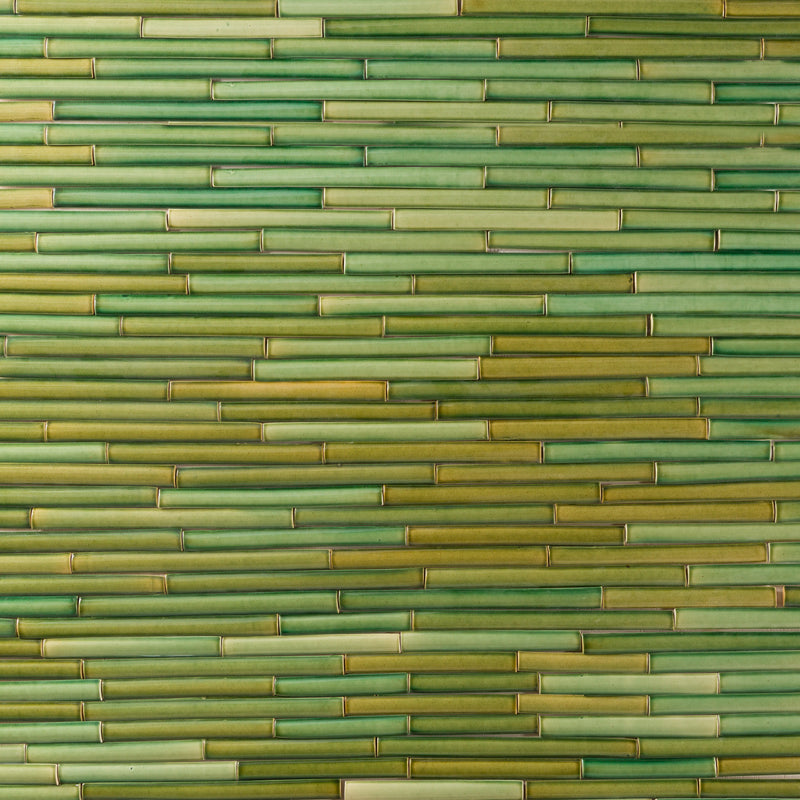 Rectangular Glassy Green Long Tile LXX55H