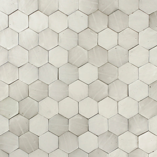 Hexagon Tile Matt White Glaze MEENN 5D