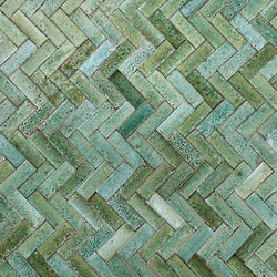 Rectangular Klompie Tile Glassy Aqua Green PDLTS 5B