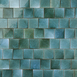 Hand-made Square Tile Aqua/Green Glaze PQHK48 6C