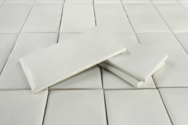 Rectangular Metro Tile Glazed White QKC3LB 1C