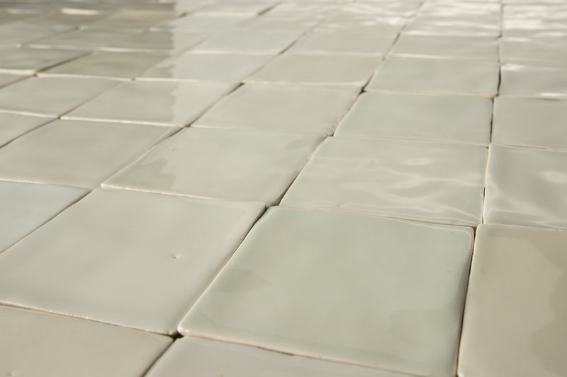 Off-White Handmade Square Tiles R5F8E9