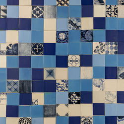 Blue & White Rectangle Tiles with Delft Artwork RWL9XG 10B
