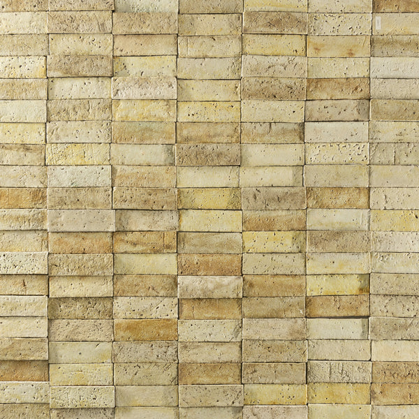 Yellow Textured Rectangular Klompie Tile UD8KT2 3A