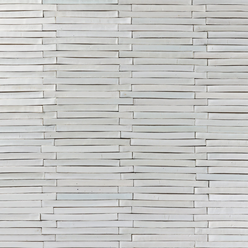 Skinny Rectangular Tile White Glaze UYRLUT 13D