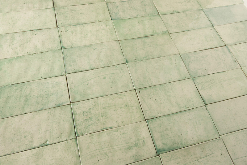 Rectangular Light Green Gloss Tiles W7XXBK 2B