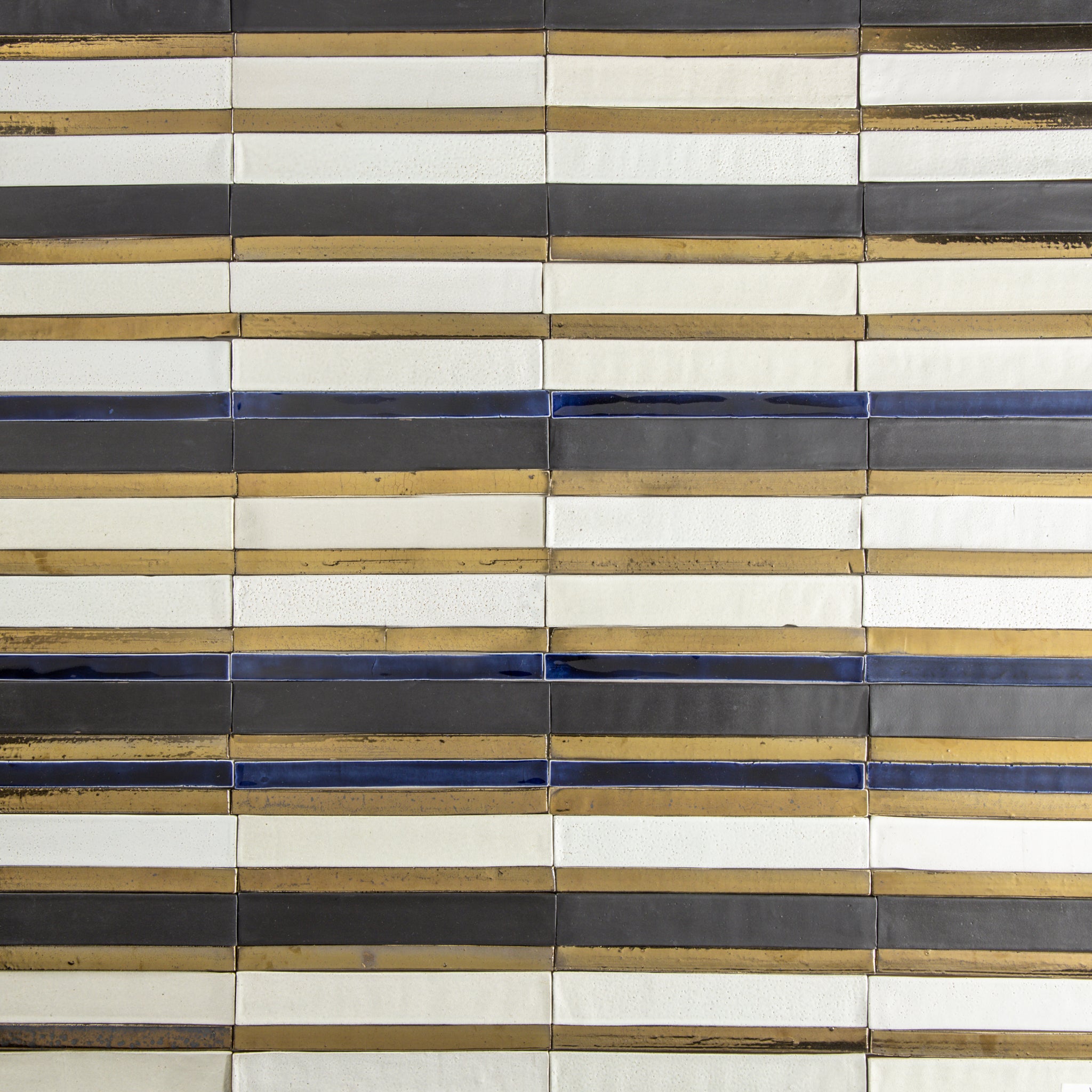 Blend of Rectangular Slender Bronze, Blue and White Tiles WMDE75 2C ...