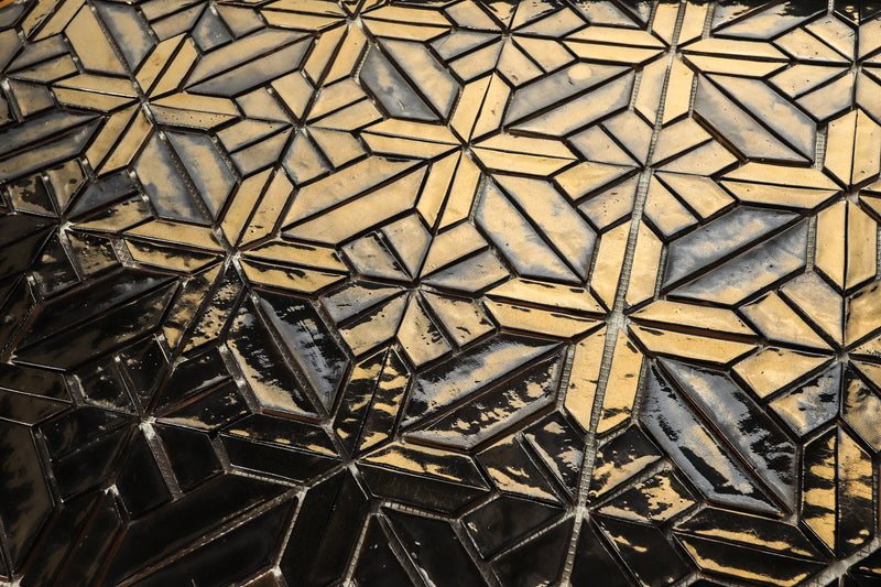 Gloss Metallic Bronze Tiles Mosaic Pattern X5CTVV