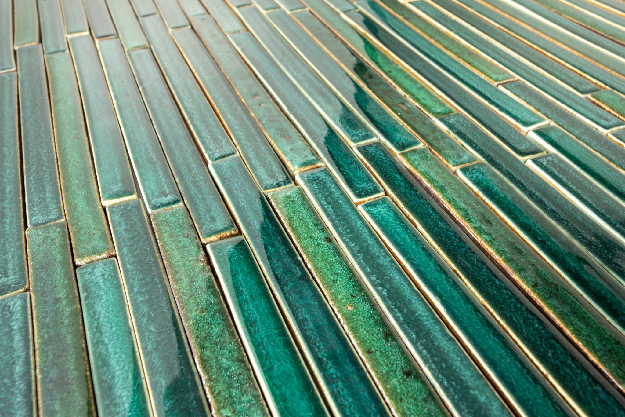 Rectangular Green Slender Tiles XJUVKB 9C – VEELVLAK-Frēodōm