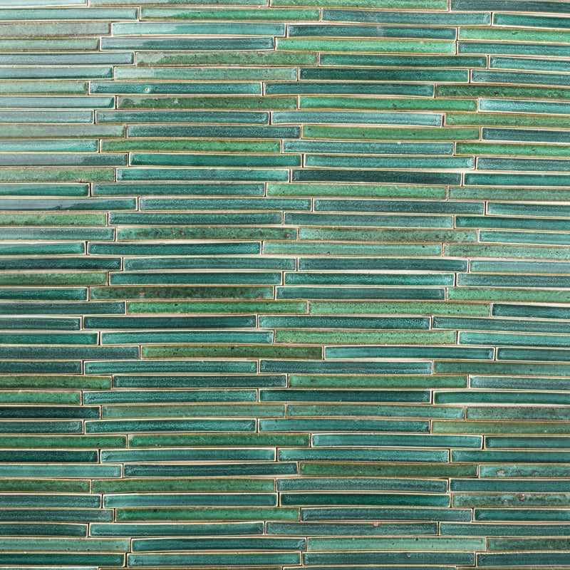 Rectangular Green Slender Tiles XJUVKB 9C