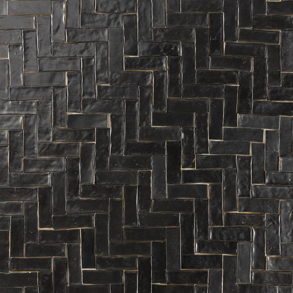 Rectangular Klompie Black Tiles Y3ZNQ9 8B
