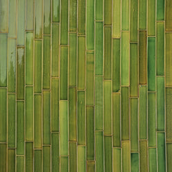 Rectangular tile glassy green blend YHXJX 9C