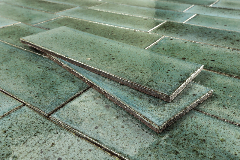 Rectangular tile aqua green gloss ZKC2SH