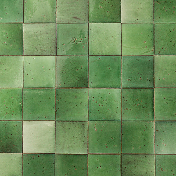 Green Gloss Square Tiles - NLTLKL 2B